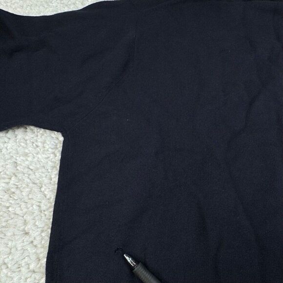 Gobi Cashmere Crew Neck Sweater Navy Blue NEW DEFECT - Picture 4 of 6